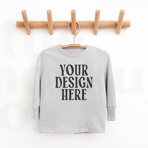 Heather Rabbit Skins Long Sleeve Shirt 3302 | Front & Back