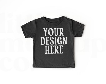 Modello Solid Black Blend 3413B / Modello T-shirt per neonati / Modello T-shirt per neonati / Maglietta a maniche corte Triblend per neonati Bella + Canvas 3413B