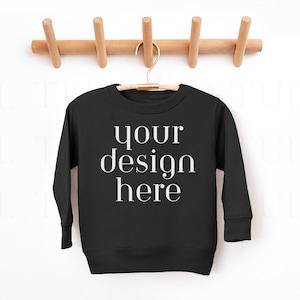 Black Rabbit Skins 3317 Sweatshirt Mockup | Toddler Sweatshirt Mockup | Toddler Mockup | Rabbit Skins 3317