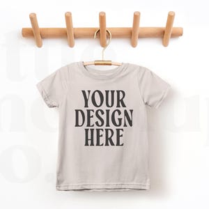 Silver Rabbit Skins 3321 Toddler Fine Jersey T-Shirt Mockup | Front & Back | Toddler and Youth Mockups