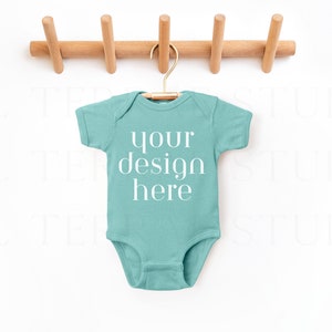 Saltwater Rabbit Skins Onesie 4400 Mockup | Rabbit Skins Baby Mockup |  Bodysuit | Bodysuit Mockup | Baby Mockup