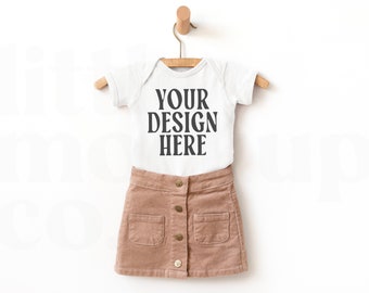 White Rabbit Skins Onesie 4400 Mockup | Rabbit Skins Baby Mockup |  Bodysuit | Bodysuit Mockup | Baby Mockup | Boho Mockup