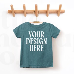 Surf Blackout Rabbit Skins 3321 Toddler Fine Jersey T-Shirt | Short Sleeve Tee Mockup | Rabbit Skins | Toddler Shirt Mockup