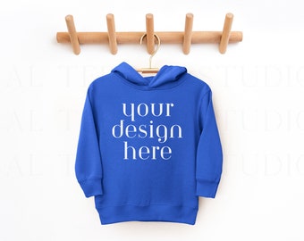 Royal Rabbit Skins 3326 Hoodie Mockup | Toddler Pullover Fleece Hoodie | Toddler Hoodie Mockup | Rabbit Skins 3326 | Kids Mockups
