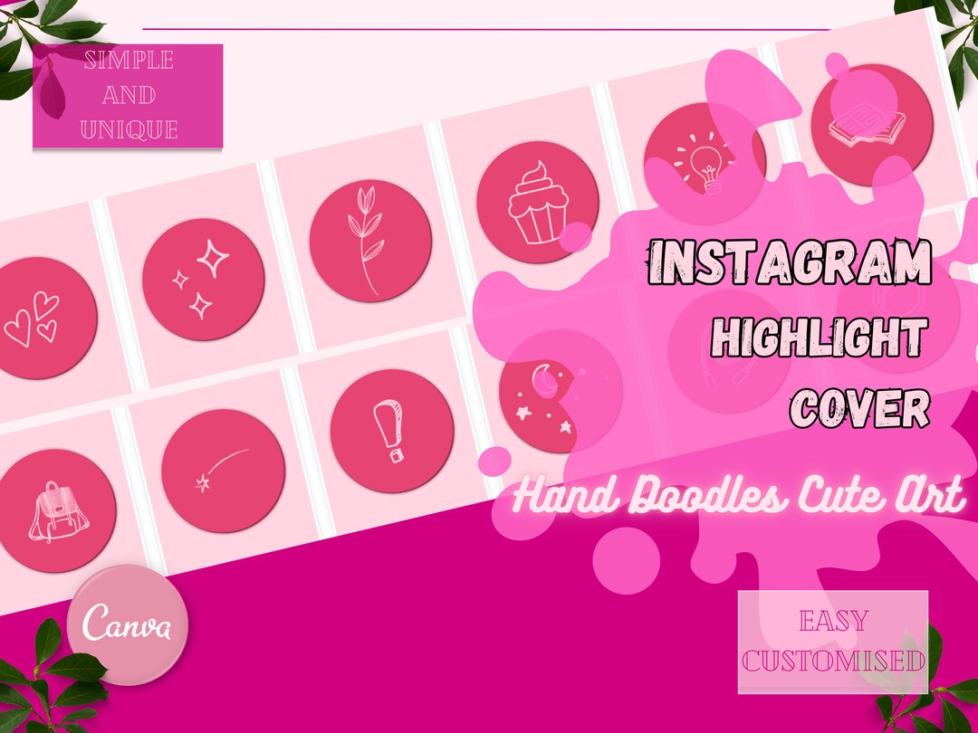 25+ Instagram Highlight Cover Hand Doodles Cute Art - Etsy
