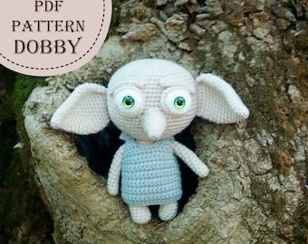 Patrón de muñeco elfo amigurumi crochet Dobby PDF en Español