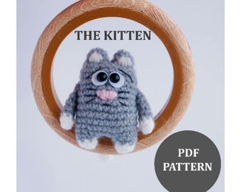 Pattern crochet Kitten, pdf, english crochet pattern, animal crochet pattern, Cat amigurumi, Cat crochet, cat pattern, pattern keychain