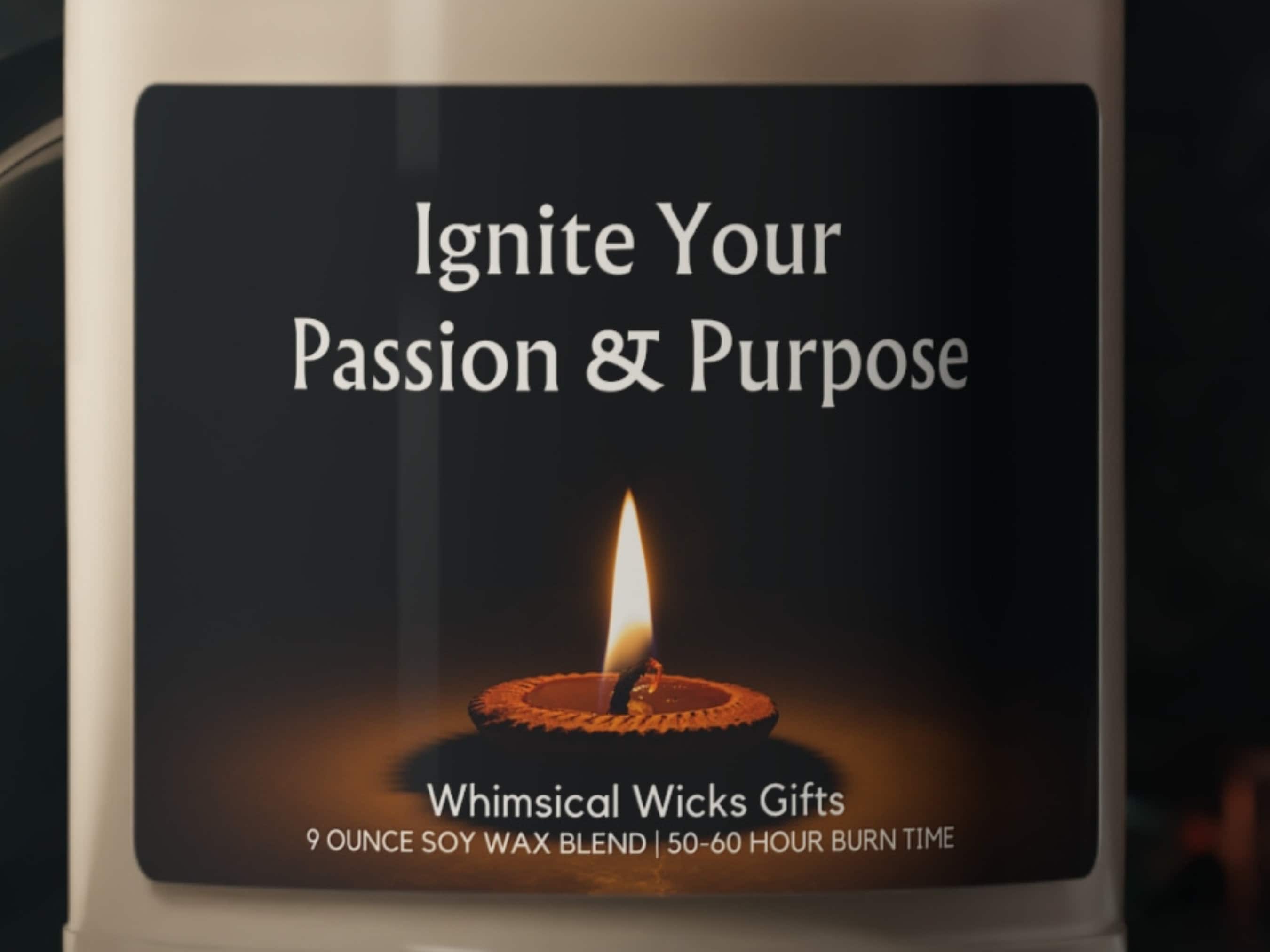 Ignite Your Passion and Purpose Candle, Long-lasting Natural Fragrance Soy  Wax Candle, Perfect Home Decor Gift, Encouraging Present 