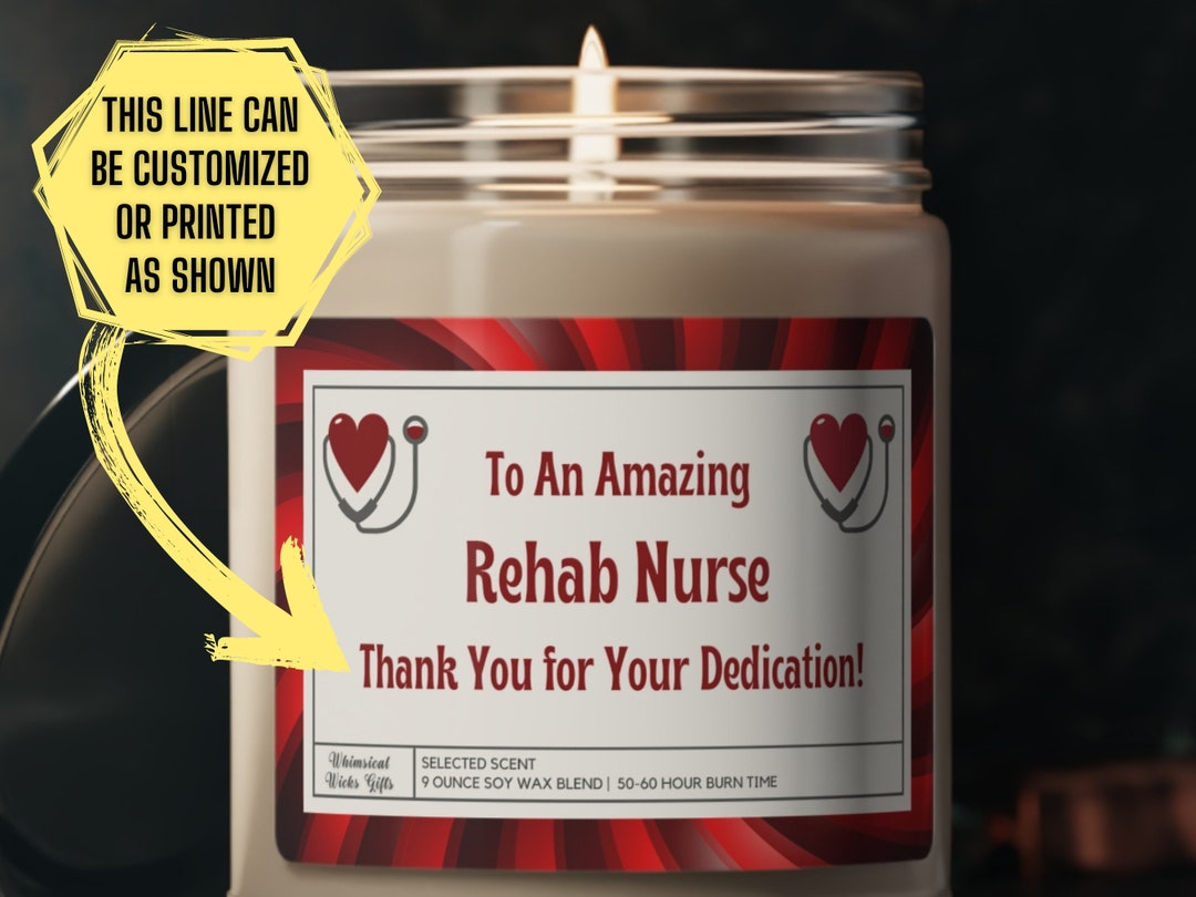 Rehab Nurse Thank You Longlasting Natural Fragrance Soy Wax Etsy