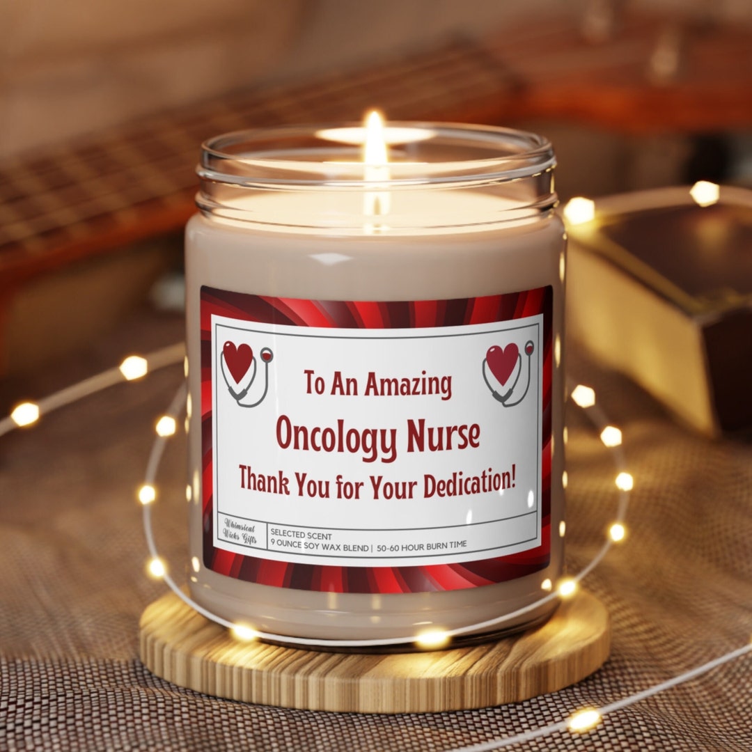 Oncology Nurse Thank You Longlasting Natural Fragrance Soy Etsy