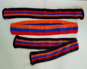 Handmade One of a Kind Crochet striped scarves