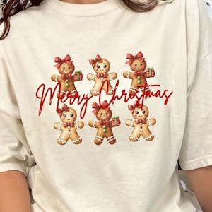 Chemise pain d'épice couleurs confort Jolie chemise de Noël T-shirt pain d'épice T-shirt de vacances coquette T-shirt d'hiver cadeau pour boulanger haut de Noël