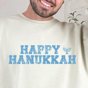 Hanukkah Sweater, Jewish Holiday Gift, Festival of Lights Top, Menorah Jumper, Chanukah Apparel, Religious Clothing, Happy Hanukkah, Unisex