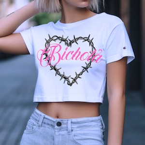 Bichota Crop Top Mañana Será Bonito Tshirt Karol G T-Shirt Manana Será Bonito Concert Shirt KarolG Bichota T Shirt TQG KarolG Heart Tattoo