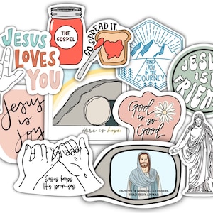 Build Your Own Christian Sticker Pack | Jesus Stickers | Inspiring Sticker | God Is Good | Jesus Loves You | Faith Decals | Bible Stickers