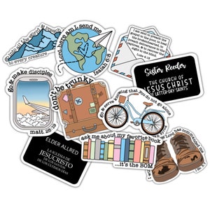 Custom LDS Missionary Sticker Pack | Missionary Gift Ideas | Preach the Gospel | Called to Serve | Share the Gospel Sticker | Make Disciples