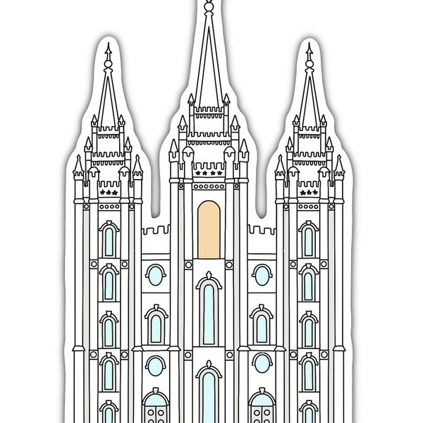 Salt Lake City Temple | LDS Temple Sticker | Salt Lake Temple | LDS Gifts | Baptism | Missionary | Think Celestial | Die Cut Stickers | Utah