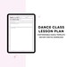 Dance Class Lesson Plan Template: Printable, Sharable PDF (goodnotes ...