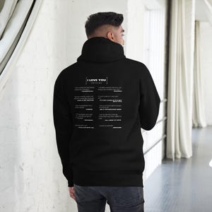 The 1975 “I Love You” lyrics sweater