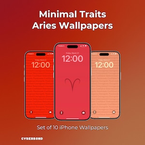 Aries iPhone Wallpaper Pack: Zodiac Symbol, Traits, Colors Phone Backgrounds (Digital Download)