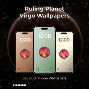 Minimal Virgo Zodiac iPhone Wallpaper Pack – 10 Mercury & Earth Screensavers | Calm Trait-Based Backgrounds | Astrology Horoscope iOS Theme