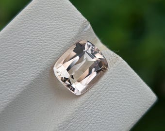 Natural Imperial Topaz – 3.39 Ct – Light Brown – Cushion Cut – Untreated – Katlang, Pakistan