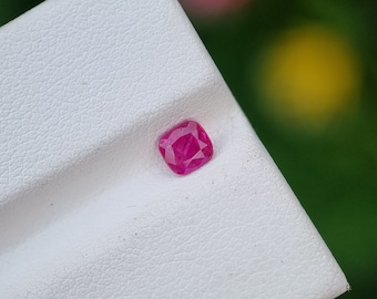 Ruby Stone Natural Loose Cushion Shape Transparent Faceted Untreated Unheated From Afghanistan