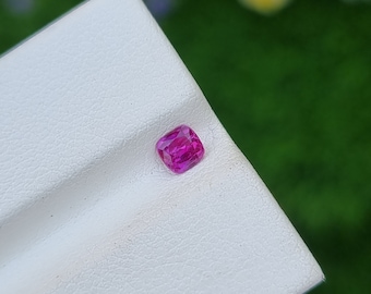 Untreated Pink Sapphire: 0.37 ct, Cushion Cut, Loose Gemstone