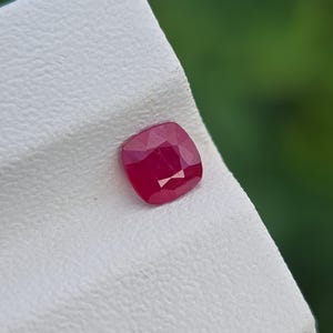 Natural Cushion Cut Ruby Gemstone Loose Faceted Untreated Unheated From Afghanistan