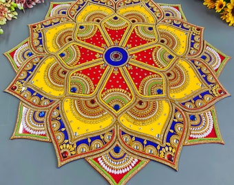 Ethnic Acrylic Rangoli Set: Indian Home and Temple Decor