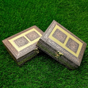 Hochzeit Gunsten Boxen, indisches Kunsthandwerk, Schmuckschatulle, Geschenkbox, Meenakari Holzkiste, Eitelkeitsbox, indisches Hochzeitsgeschenk, Diwali Geschenke, Giveaway