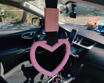 Pink Tsurikawa JDM Car Heart Ring | Kawaii Car Charm | Japanese Car accessory | Subway Handle | Jdm