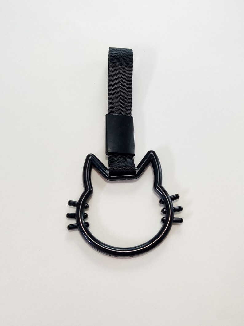 Pink Hello Kitty Cat Tsurikawa JDM Car Ring Kawaii Car Charm Japanese