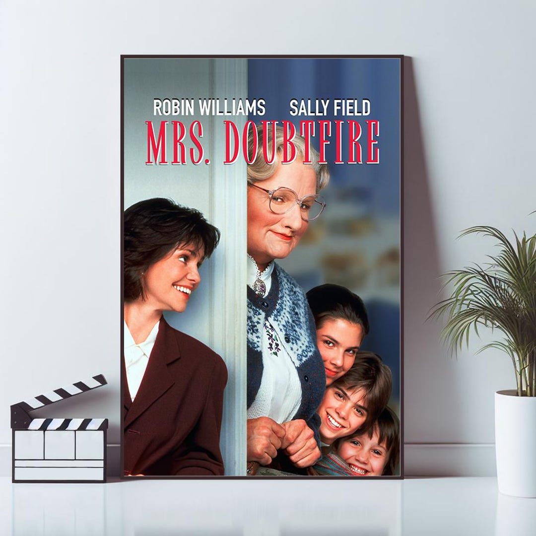 Mrs Doubtfire Movie Poster Wall Art Prints Canvas Material Gift 