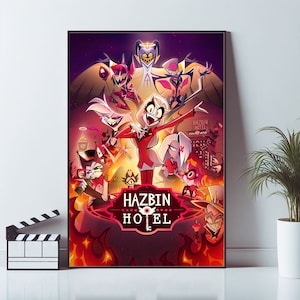 Affiche de film de l'hôtel Hazbin, impressions d'art mural, cadeau matériel de toile, impression d'art sur toile de haute qualité, décoration d'intérieur, souvenir