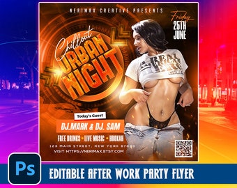 Wochenend-Chillout-Party-Social-Media-Beitrag PSD | Photoshop-Sommerparty-Flyer | Urban Party Flyer, Urban Music Flyer | Nerimax-Kreativflyer