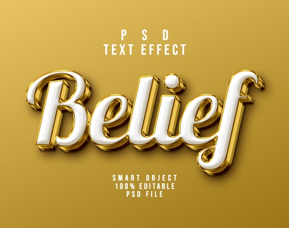 Gold 3D Text Effect | Premium PSD Photoshop Style