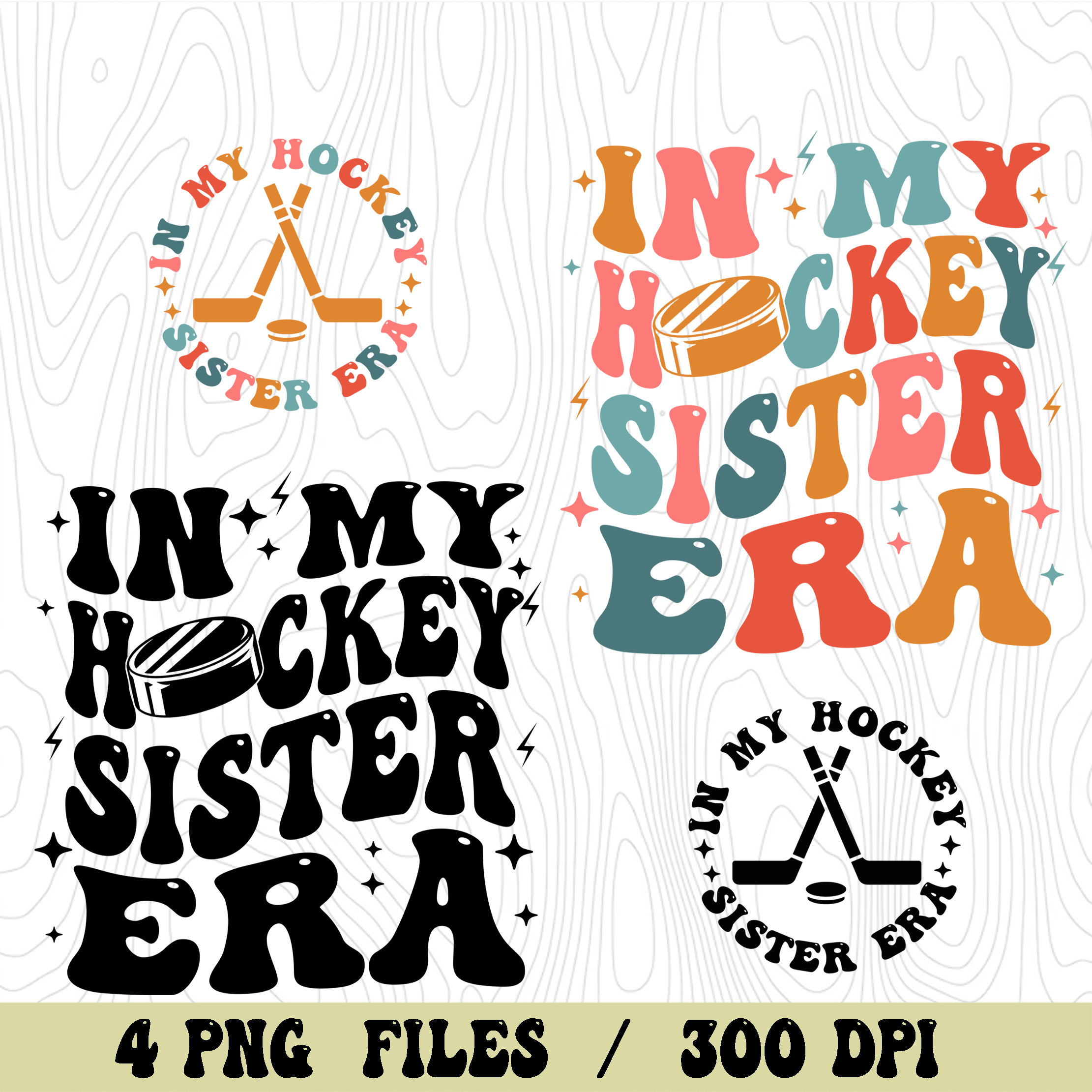 In My Hockey Sister Era Png, Hockey Sister Png, Hockey Lover Png