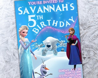 Frozen Birthday Invitation | Elsa Birthday Invitation | Elsa Party | Invite | Editable Birthday Template Instant Download | Frozen 2