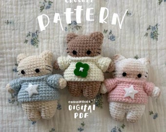 Patron Amigurumi Chat épais au crochet PDF
