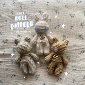 3 in 1 Doll Crochet Pattern (+ 6 accessories )
