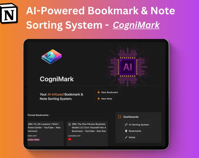 Ai-powered Bookmark & Note Sorting System - Cognimark - Etsy