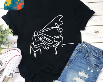 T-shirt professeur de piano musicien, chemise professeur de musique, chemise vie enseignant, chemise maternelle, chemise enseignant, cadeau pour enseignant