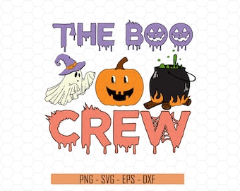 The Boo Crew Svg, Halloween Svg, Trick or Treat Svg, Cute Halloween Svg, Funny Halloween Svg, Ghost Halloween Svg, Pumpkin Halloween Svg