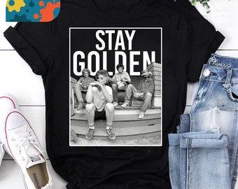 Stay Golden gouden vintage T-shirt meisjes, The Golden Girls-shirt, Stay Golden-shirt, Golden Girls-cadeaus, vintage shirt