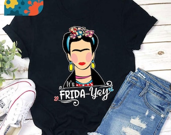 C'est un T-shirt Frida Yay pour professeur d'espagnol, une chemise Frida Kahlo, une chemise pour professeur d'espagnol, une chemise pour la maternelle, une chemise pour professeur, un cadeau pour professeur