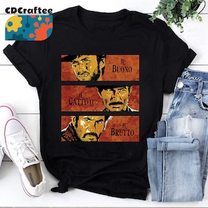 The Good The Bad And The Ugly Clint Eastwood Movie T-Shirt, Clint Eastwood Shirt, Cowboy Shirt, Western Cowboy Shirt, Vintage Shirt