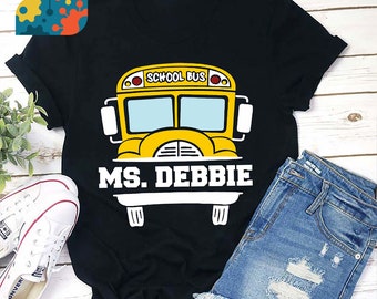 T-shirt personnalisé pour professeur de chauffeur de bus scolaire, chemise de vie d'enseignant, chemise de jardin d'enfants, chemise d'enseignant, cadeau pour enseignant