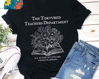 T-shirt enseignant du département des enseignants torturés, chemise de vie d'enseignant, chemise de jardin d'enfants, chemise d'enseignant, cadeau pour l'enseignant