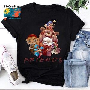 Labyrinth Zeichen Freunde T-Shirt, David Bowie Shirt, Labyrinth Shirt, Labyrinth Zeichentrickfiguren Shirt, Vintage Shirt